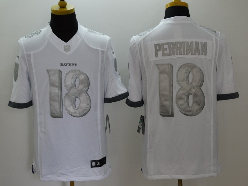 Men's Baltimore Ravens Rashad Perriman #18 White Jersey